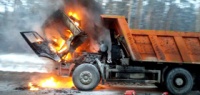 Неисправный КамАЗ сгорел в Приокском районе 13 февраля